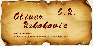 Oliver Uskoković vizit kartica